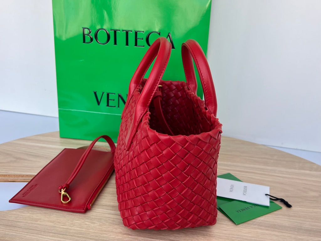 Bottega Veneta Mini Cabat 20 in Red Lambskin Bag