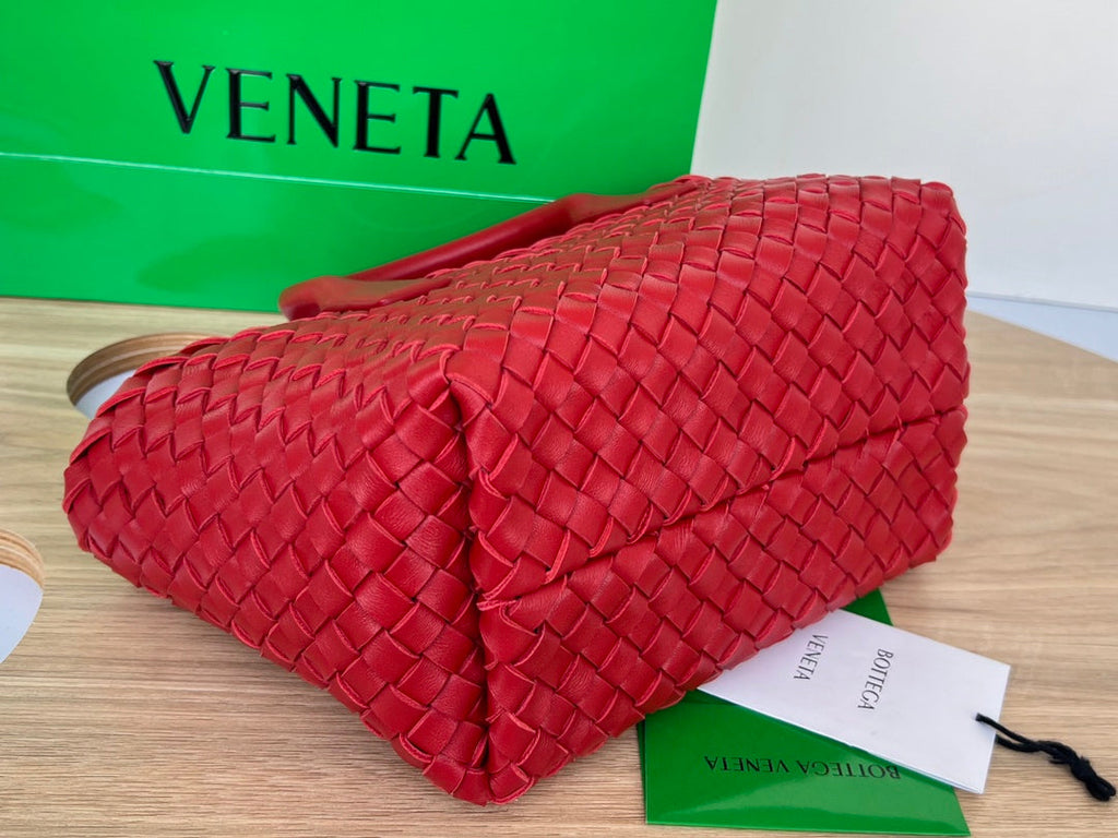 Bottega Veneta Mini Cabat 20 in Red Lambskin Bag
