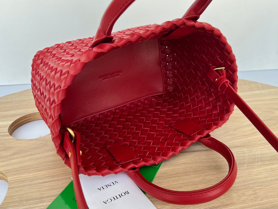 Bottega Veneta Mini Cabat 20 in Red Lambskin Bag
