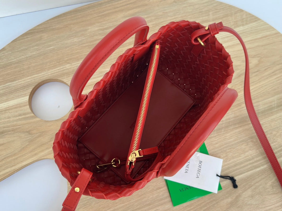 Bottega Veneta Mini Cabat 20 in Red Lambskin Bag