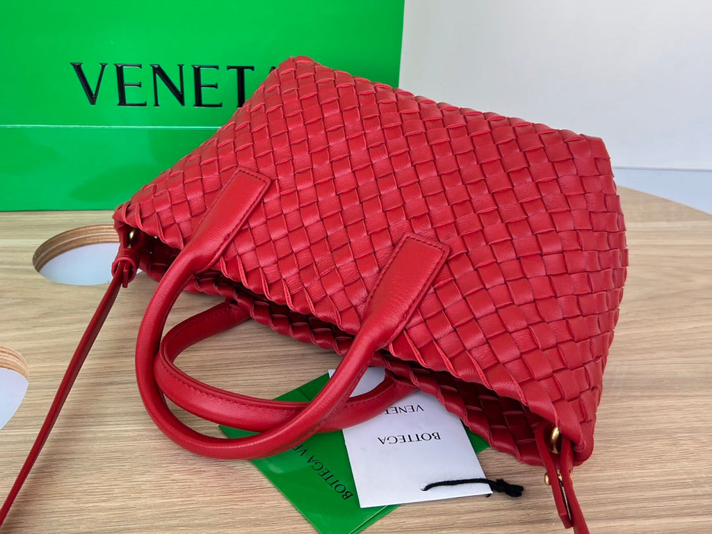 Bottega Veneta Mini Cabat 20 in Red Lambskin Bag