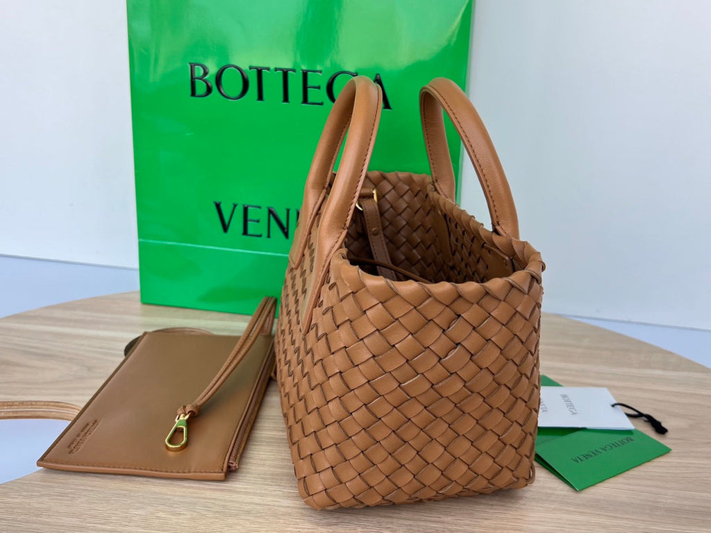 Bottega Veneta Mini Cabat 20 in Bronze Brown Lambskin Bag