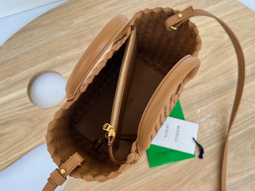 Bottega Veneta Mini Cabat 20 in Bronze Brown Lambskin Bag