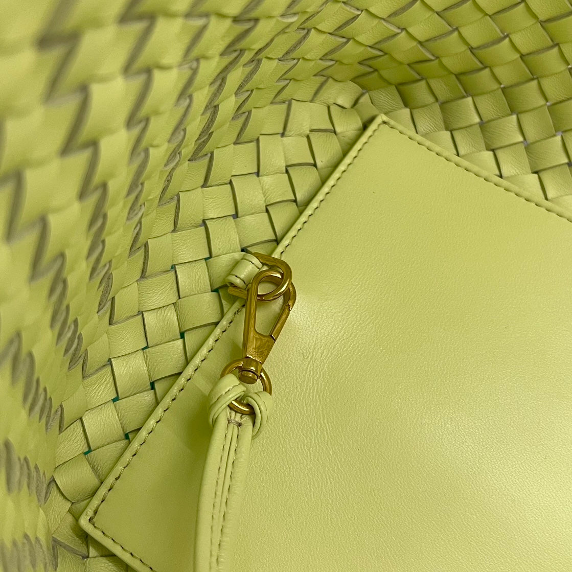 Bottega Veneta Large Cabat 51 in Pastel Yellow Lambskin Bag