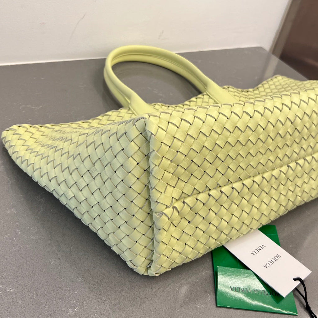 Bottega Veneta Large Cabat 51 in Pastel Yellow Lambskin Bag