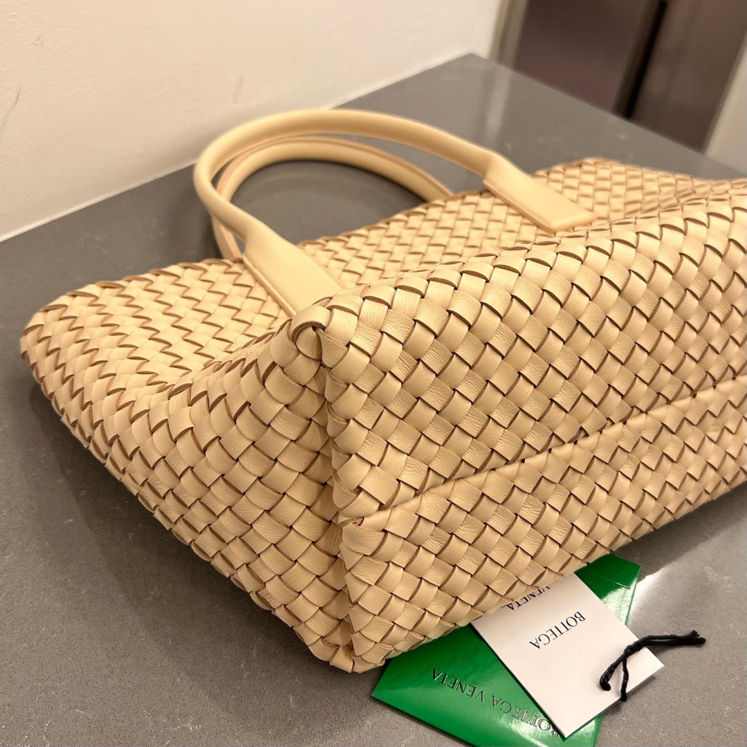 Bottega Veneta Small Cabat 32 in Cream Lambskin Bag