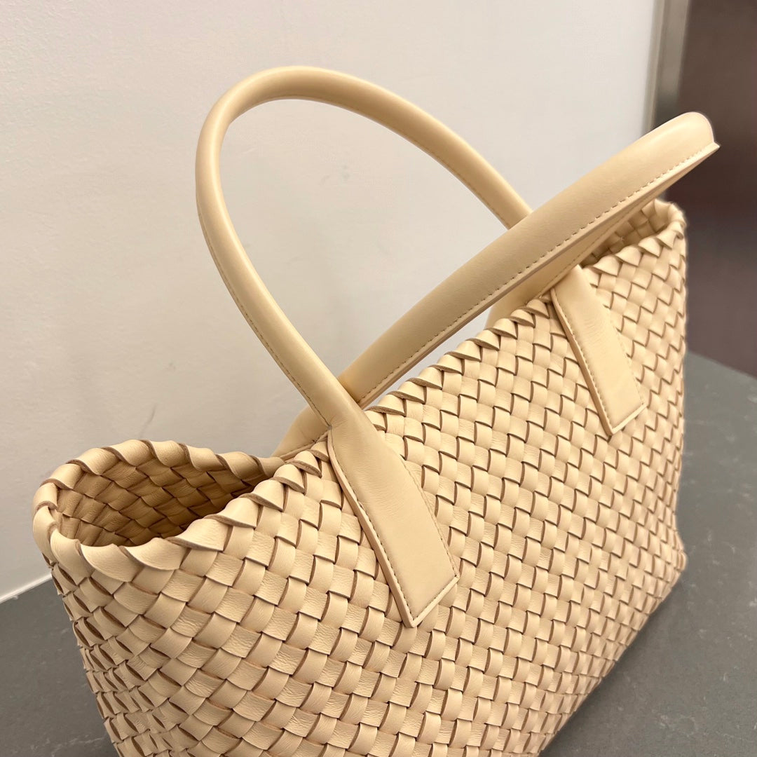 Bottega Veneta Small Cabat 32 in Cream Lambskin Bag