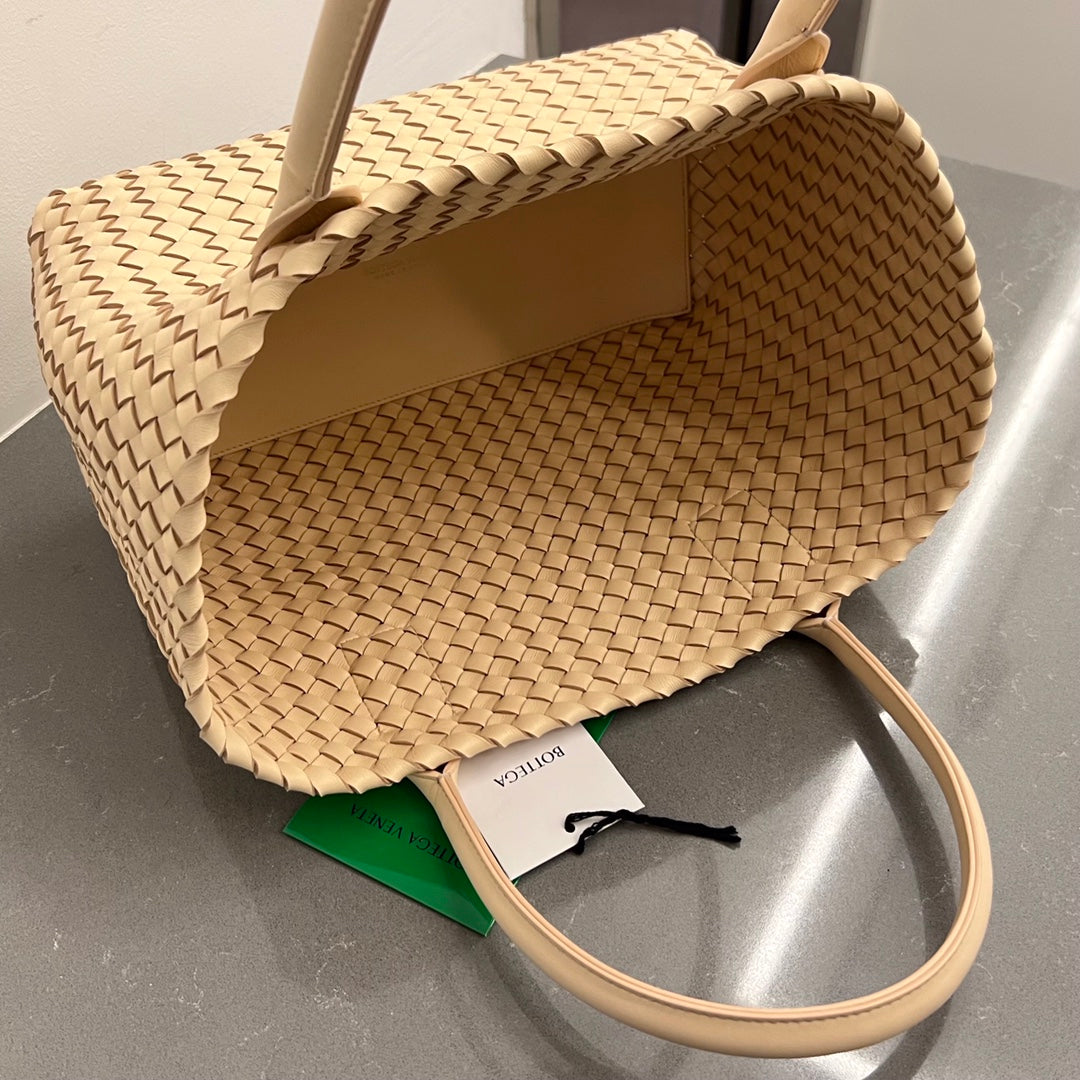 Bottega Veneta Small Cabat 32 in Cream Lambskin Bag