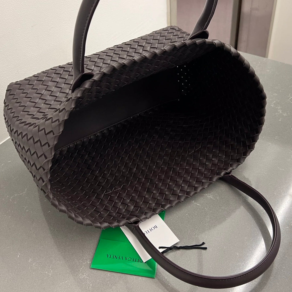 Bottega Veneta Small Cabat 32 in Hickory Brown Lambskin Bag