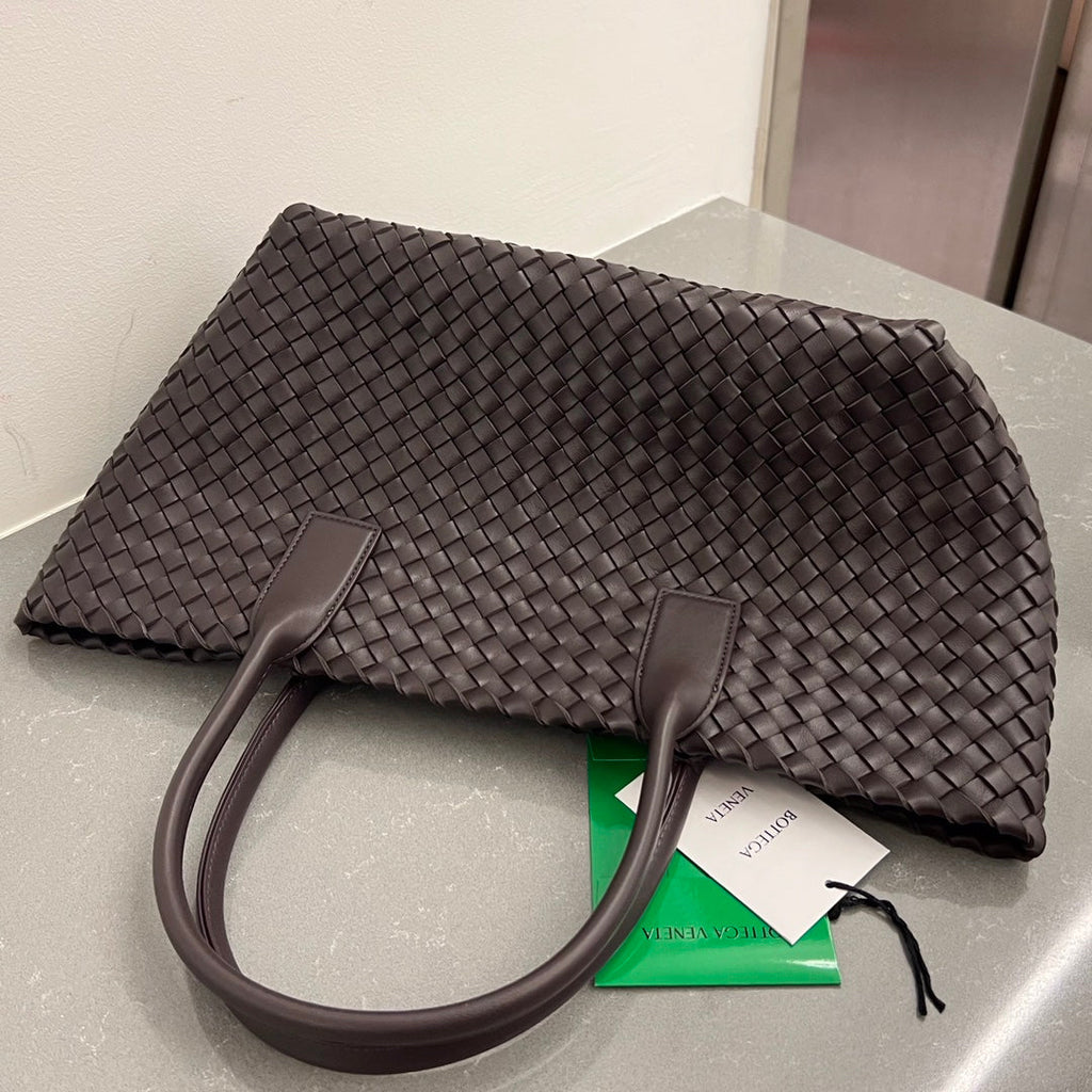 Bottega Veneta Small Cabat 32 in Hickory Brown Lambskin Bag