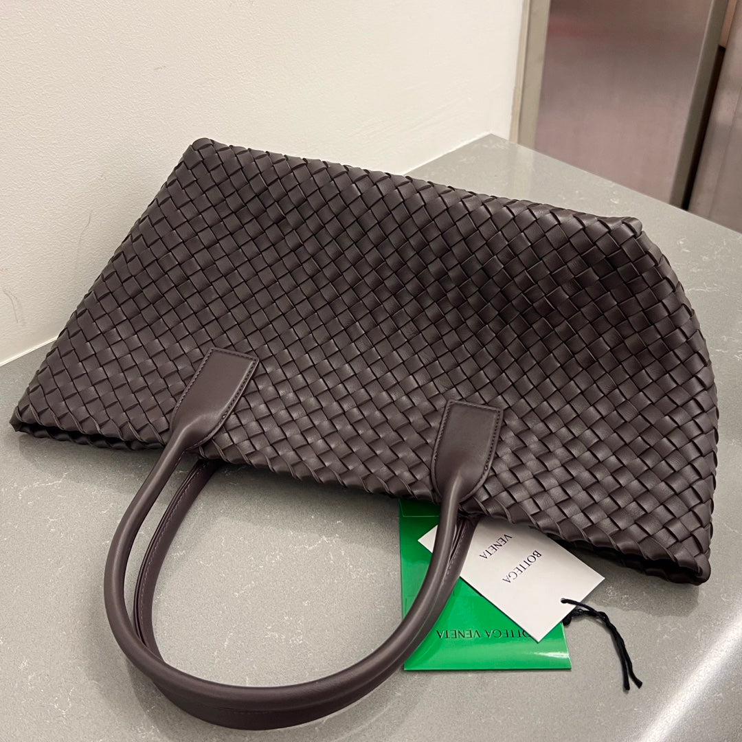 Bottega Veneta Small Cabat 32 in Hickory Brown Lambskin Bag