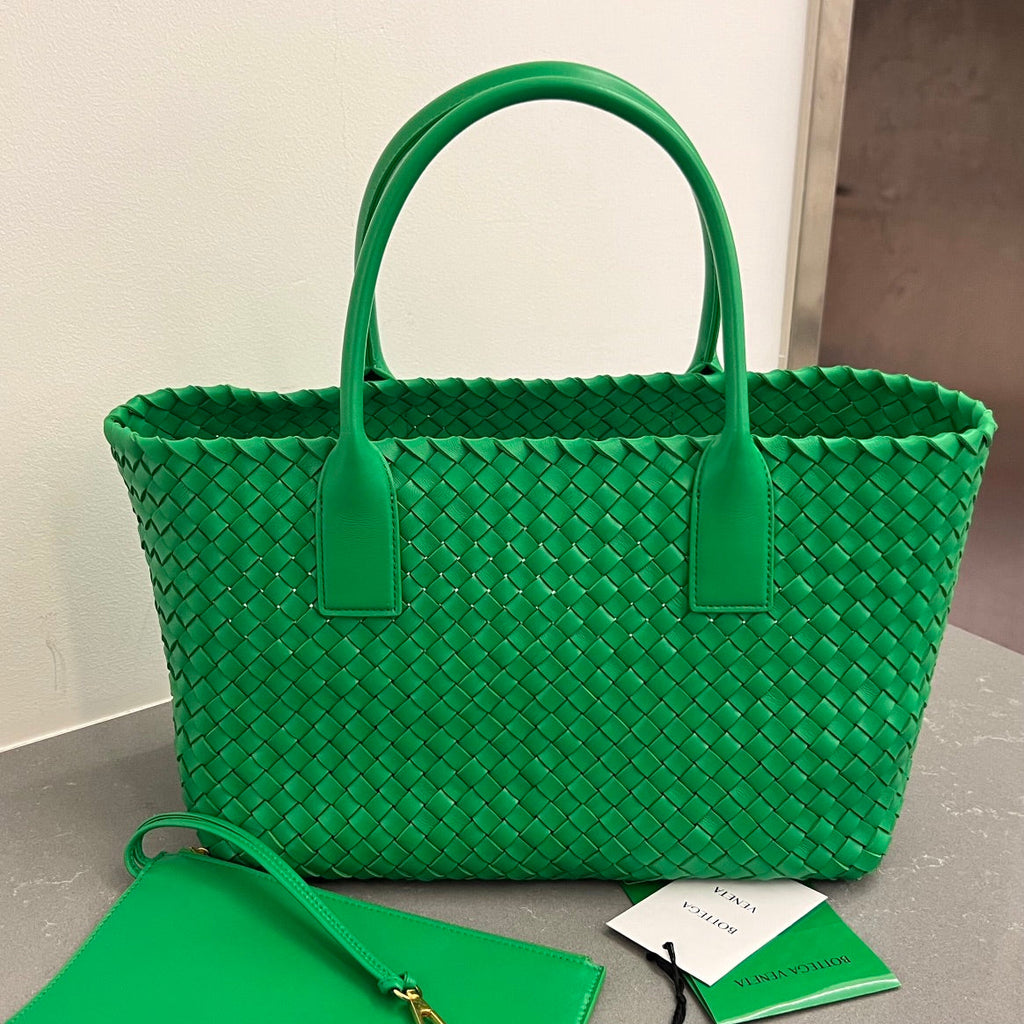 Bottega Veneta Small Cabat 32 in Green Lambskin Bag