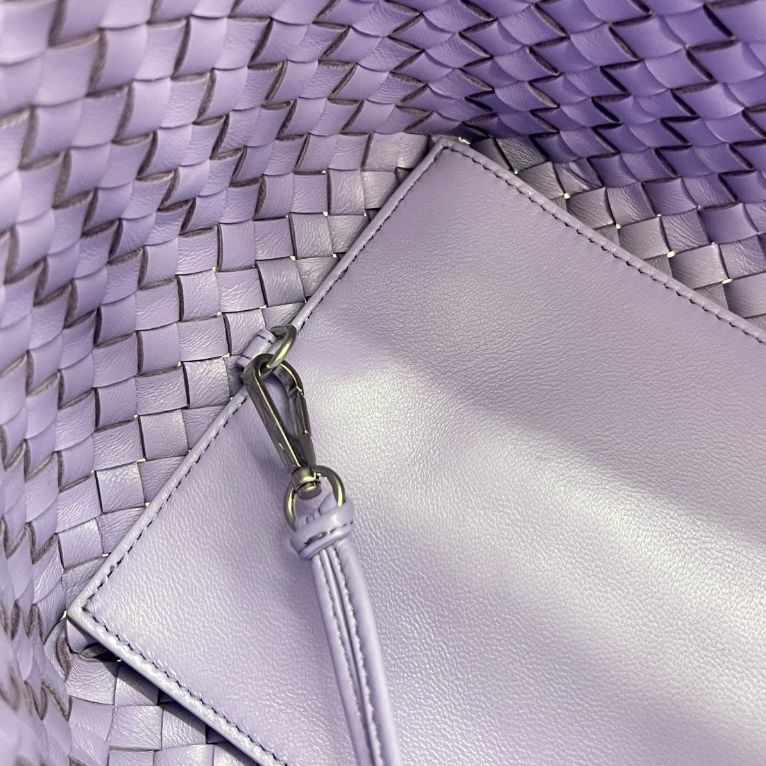 Bottega Veneta Small Cabat 32 in Periwinkle Purple Lambskin Bag