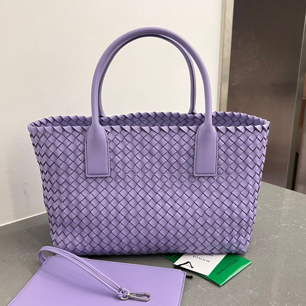 Bottega Veneta Small Cabat 32 in Periwinkle Purple Lambskin Bag