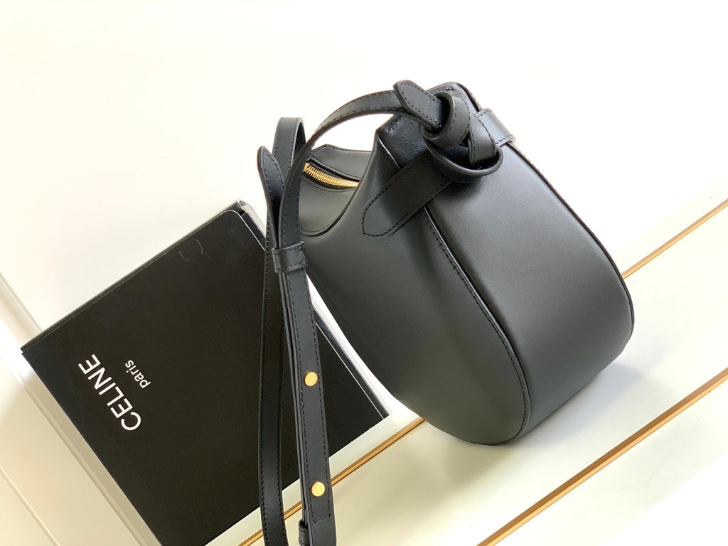 Celine Triomphe Classic 25 Black Calfskin Bag