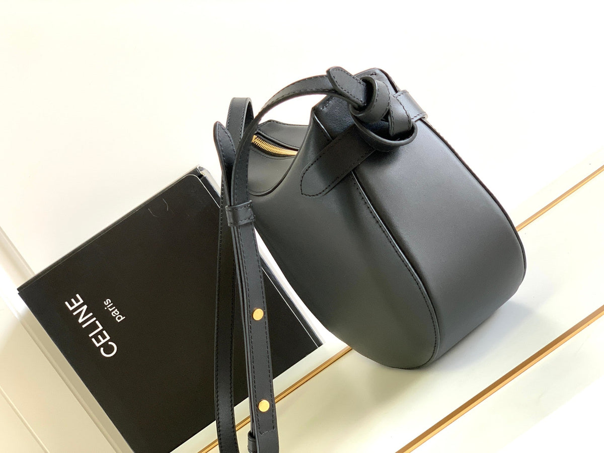 Celine Triomphe Classic 25 Black Calfskin Bag