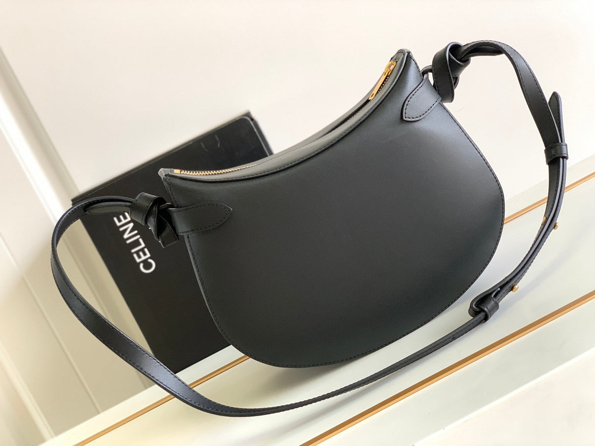 Celine Triomphe Classic 25 Black Calfskin Bag