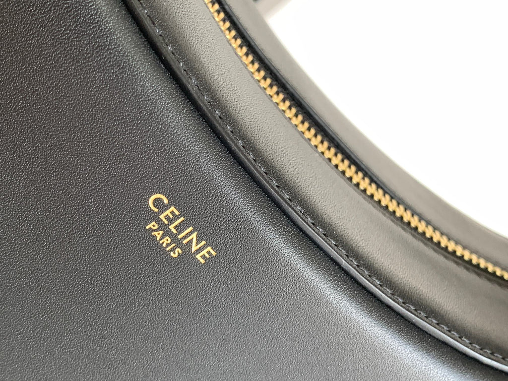 Celine Triomphe Classic 25 Black Calfskin Bag