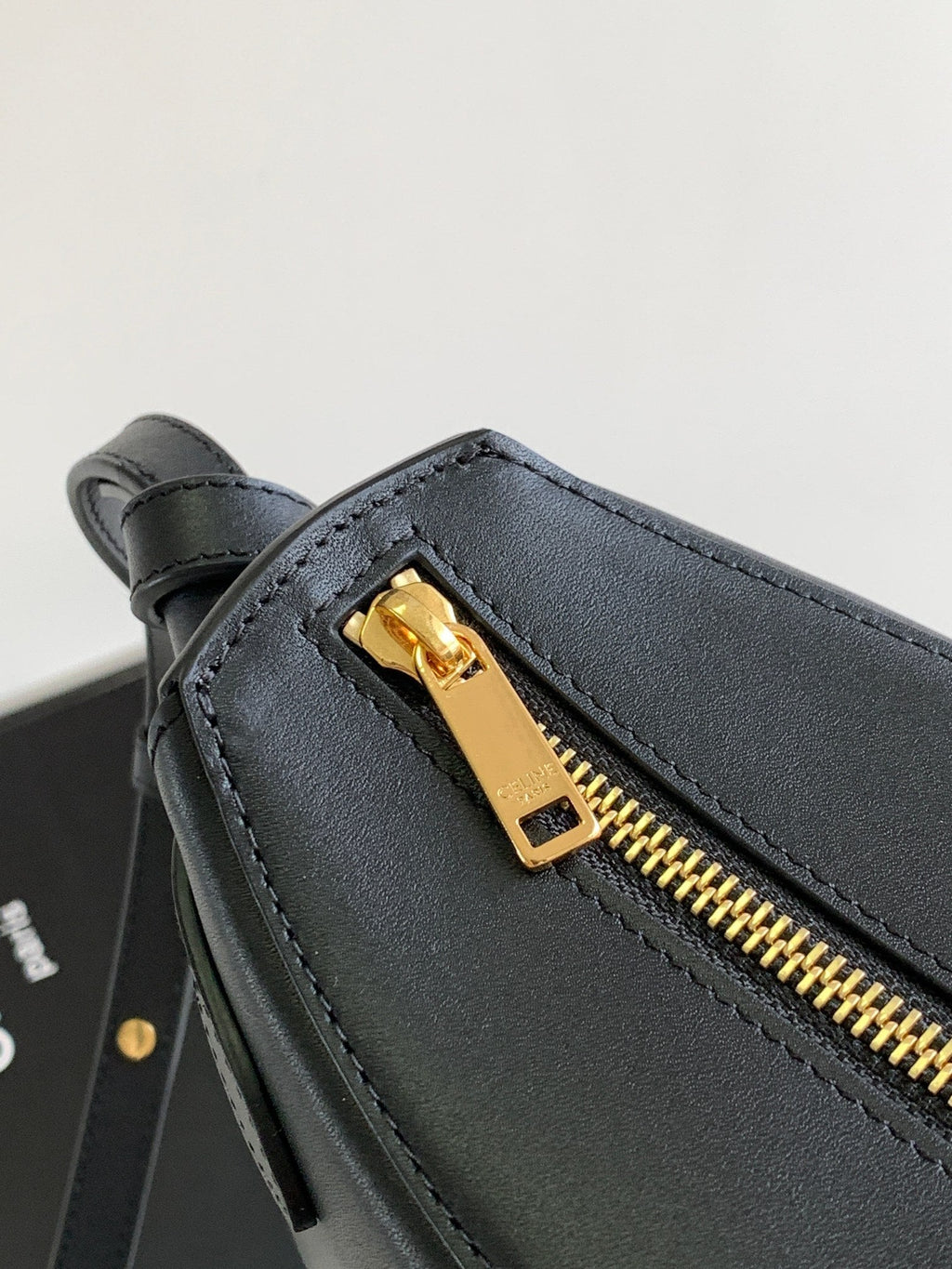 Celine Triomphe Classic 25 Black Calfskin Bag
