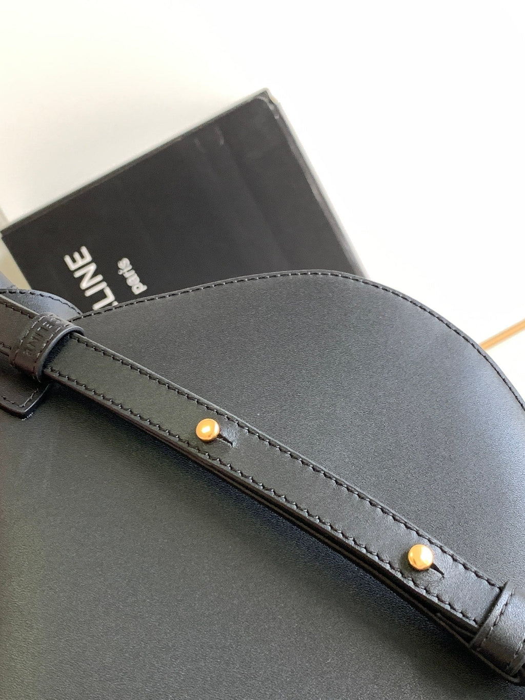 Celine Triomphe Classic 25 Black Calfskin Bag