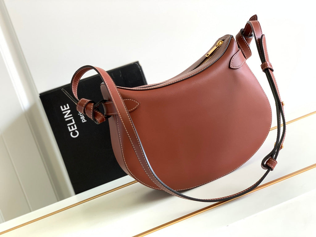 Celine Triomphe Classic 25 Cinnamon Brown Calfskin Bag