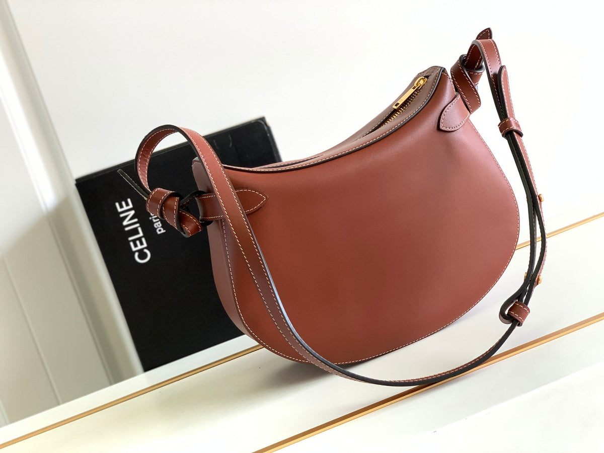 Celine Triomphe Classic 25 Cinnamon Brown Calfskin Bag
