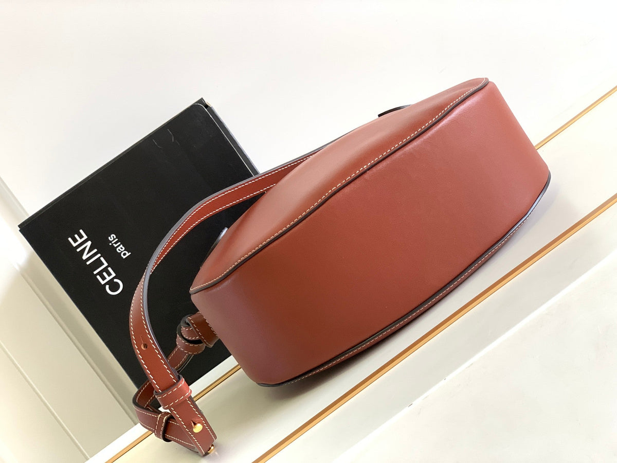 Celine Triomphe Classic 25 Cinnamon Brown Calfskin Bag