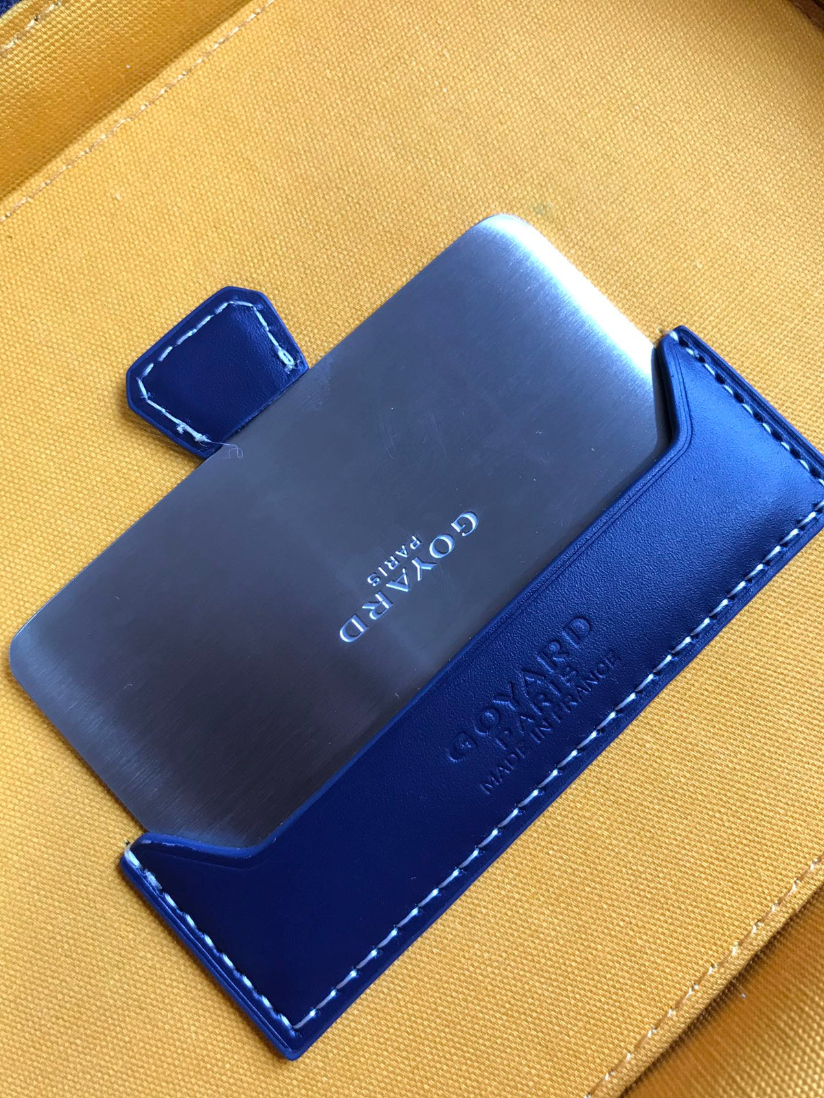 Goyard Muse Vanity Case 20 in Navy Blue Goyardine Canvas