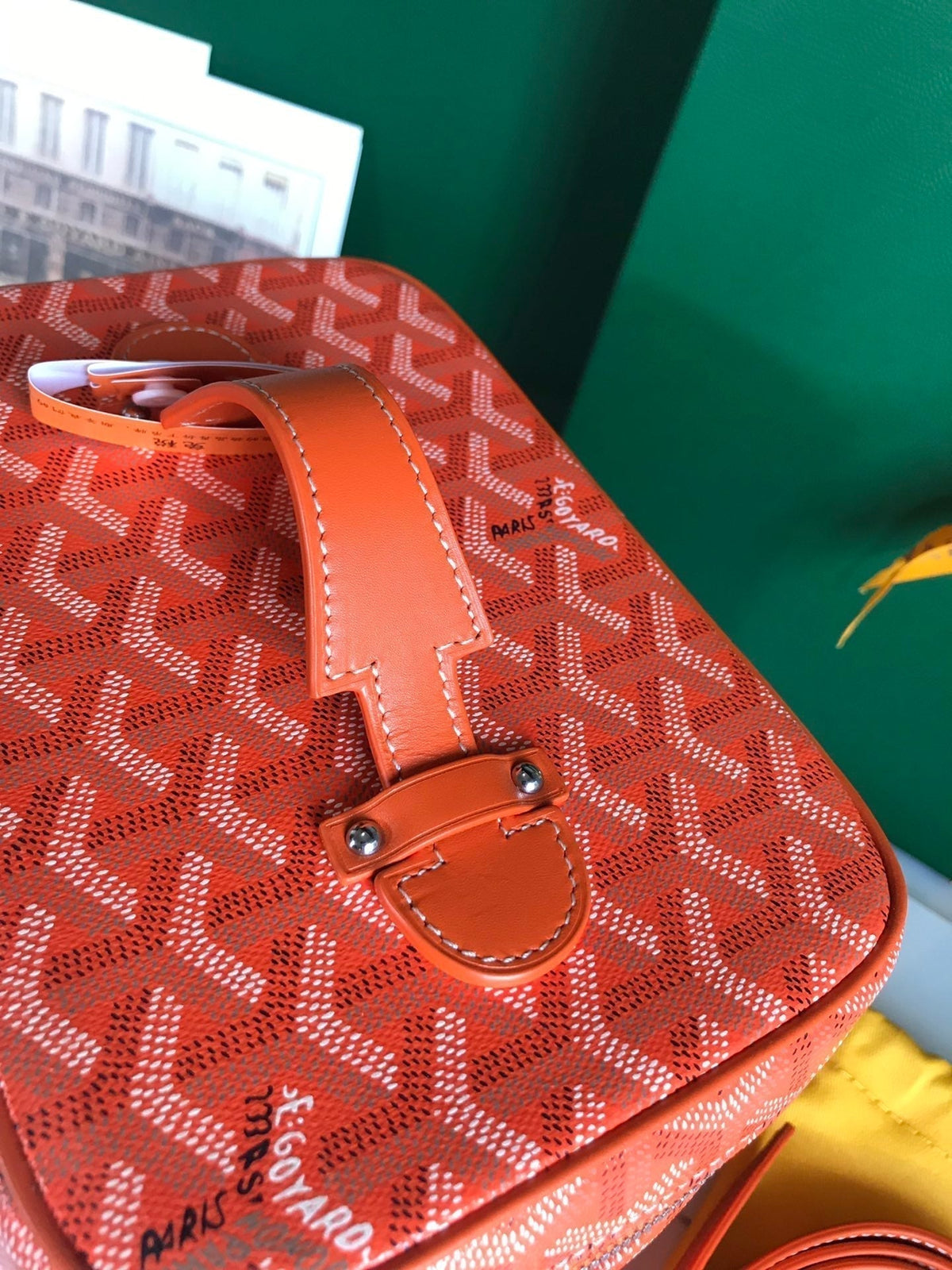 Goyard Muse Vanity Case 20 in Orange Goyardine Canvas