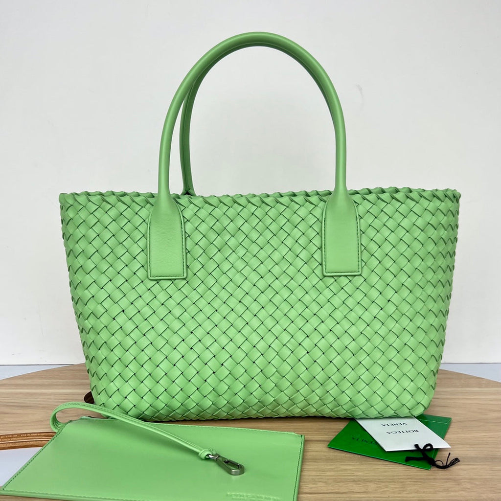 Bottega Veneta Small Cabat 32 in Light Green Lambskin Bag