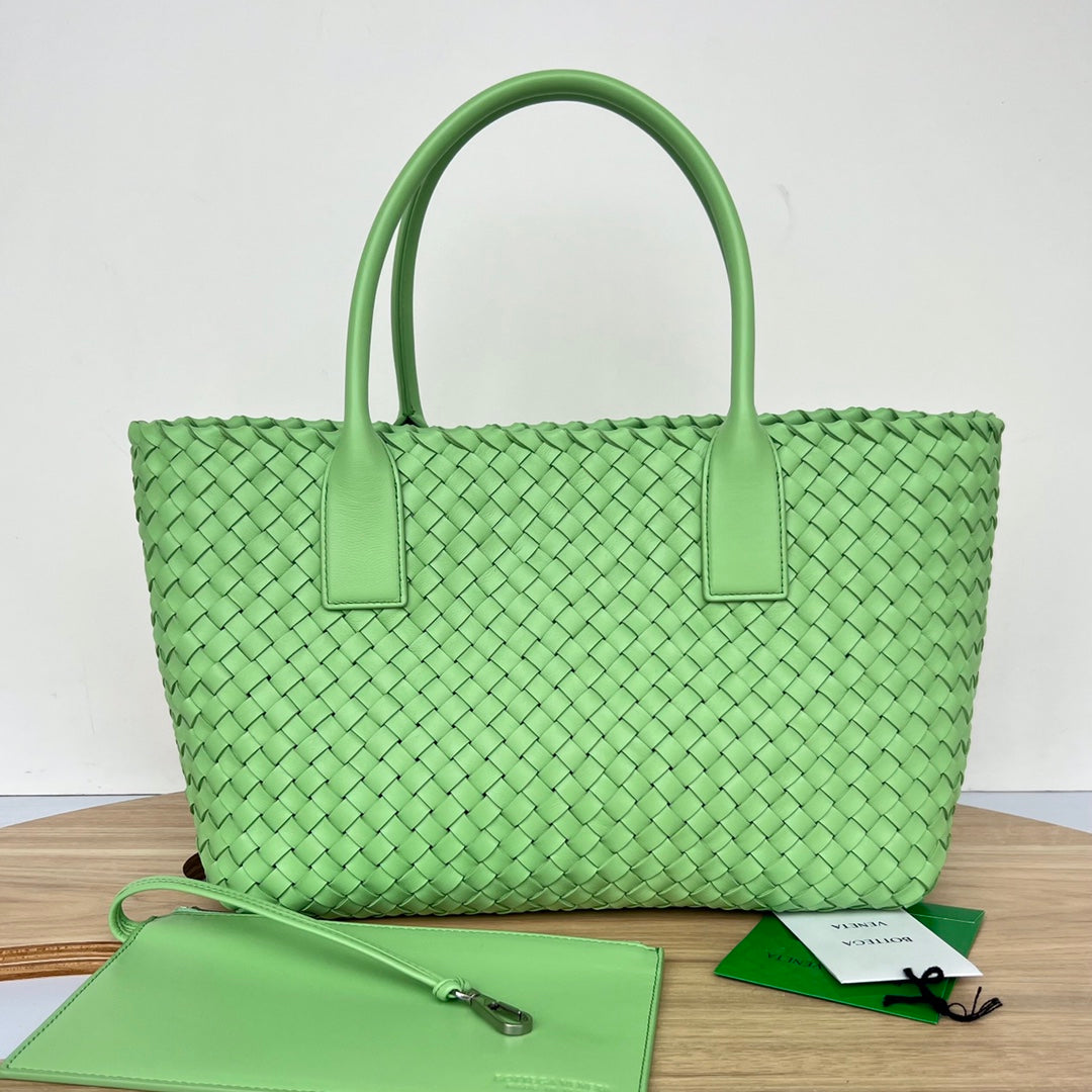 Bottega Veneta Small Cabat 32 in Light Green Lambskin Bag