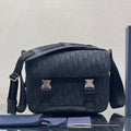 Dior Medium 31 Bag with Strap in Black Oblique Jacquard and Calfskin