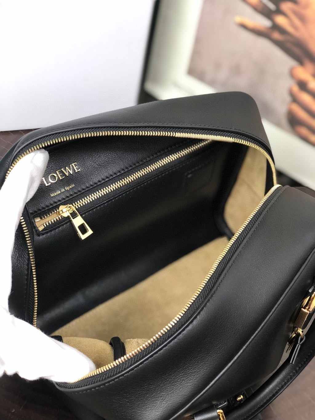 Loewe Amazona 19 Bag in Black Nappa Calfskin