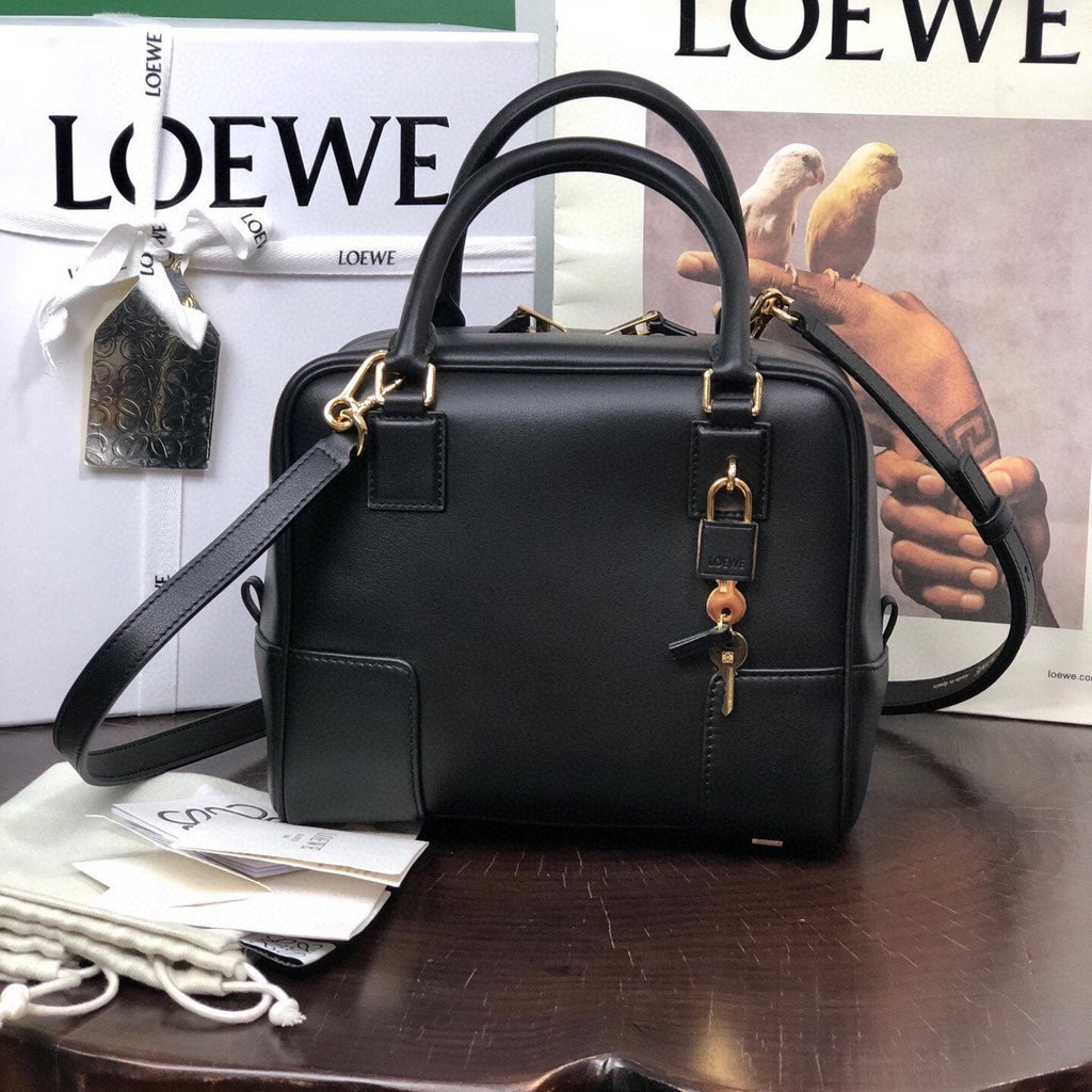 Loewe Amazona 19 Bag in Black Nappa Calfskin