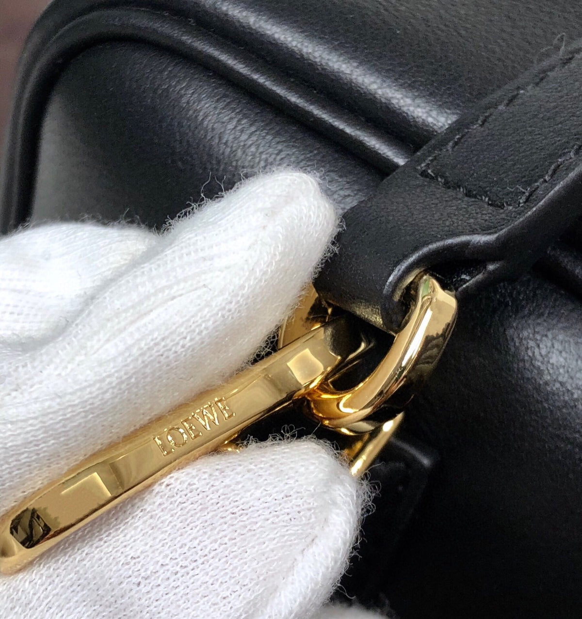 Loewe Amazona 19 Bag in Black Nappa Calfskin