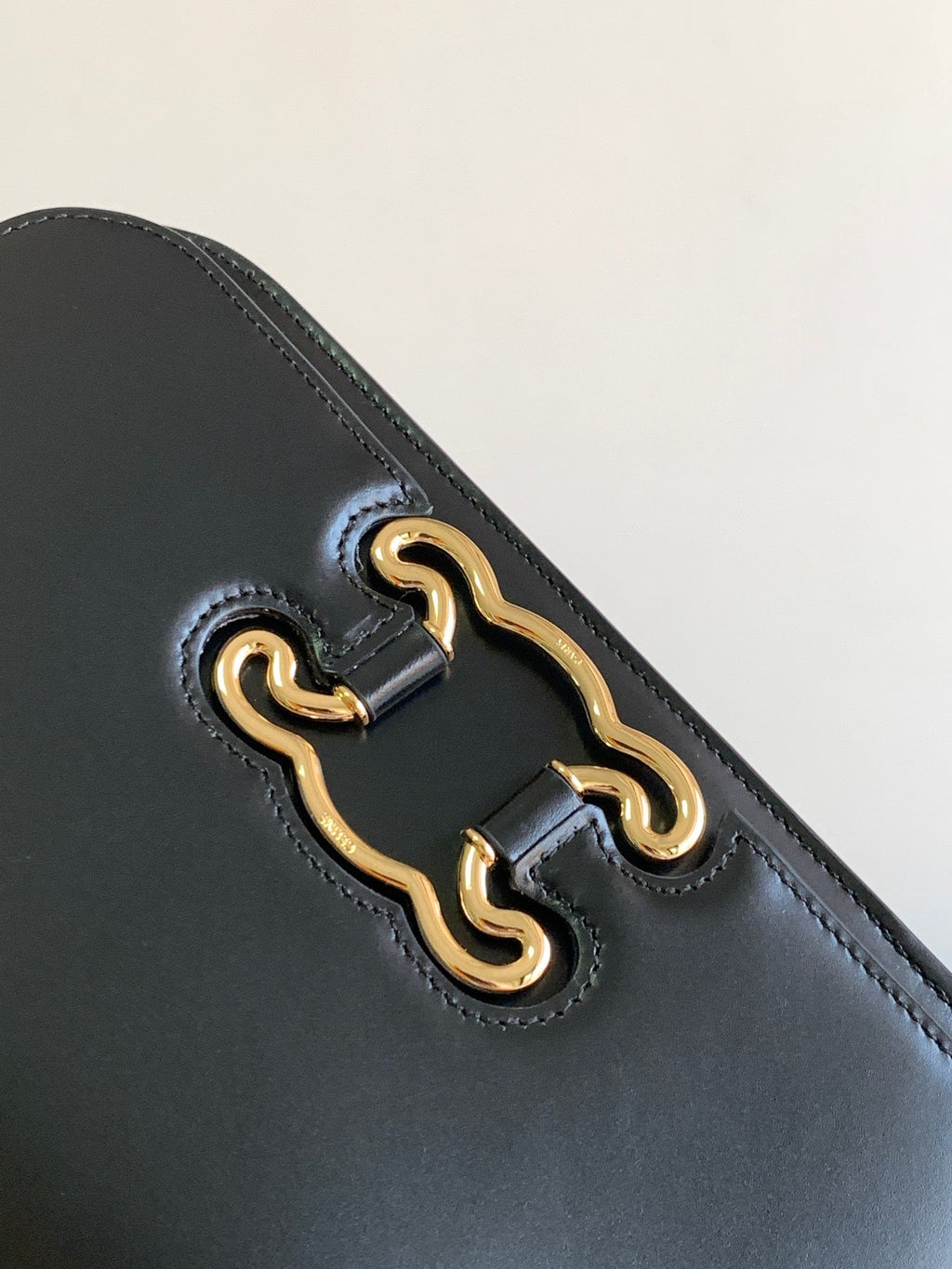 Celine Triomphe Frame 23 Black Calfskin Bag