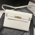 Saint Laurent Manhattan 29 Top-Handle in Smooth White Calfskin Bag