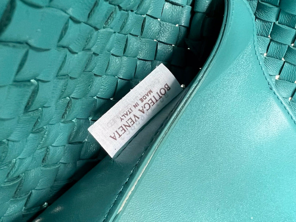 Bottega Veneta Small Cabat 32 in Teal Blue Lambskin Bag