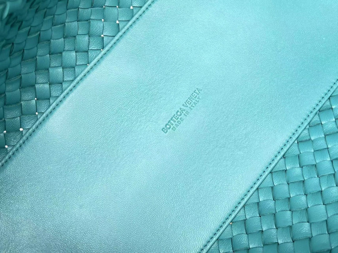 Bottega Veneta Small Cabat 32 in Teal Blue Lambskin Bag