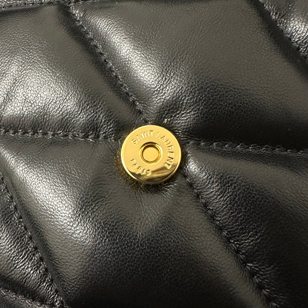 Saint Laurent Le 5 À 7 Handbag 24 in Black Lambskin