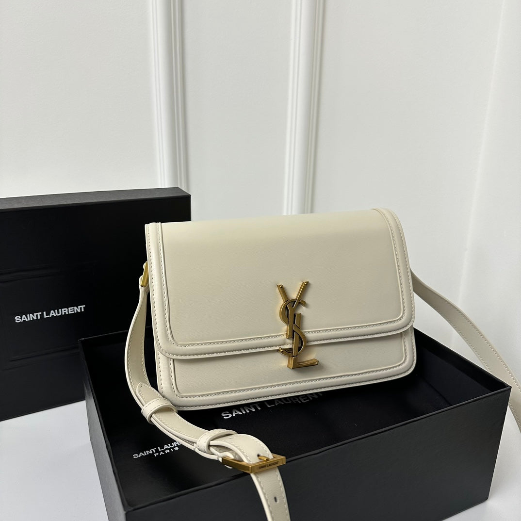Solferino 23 Satchel in Box White Calfskin