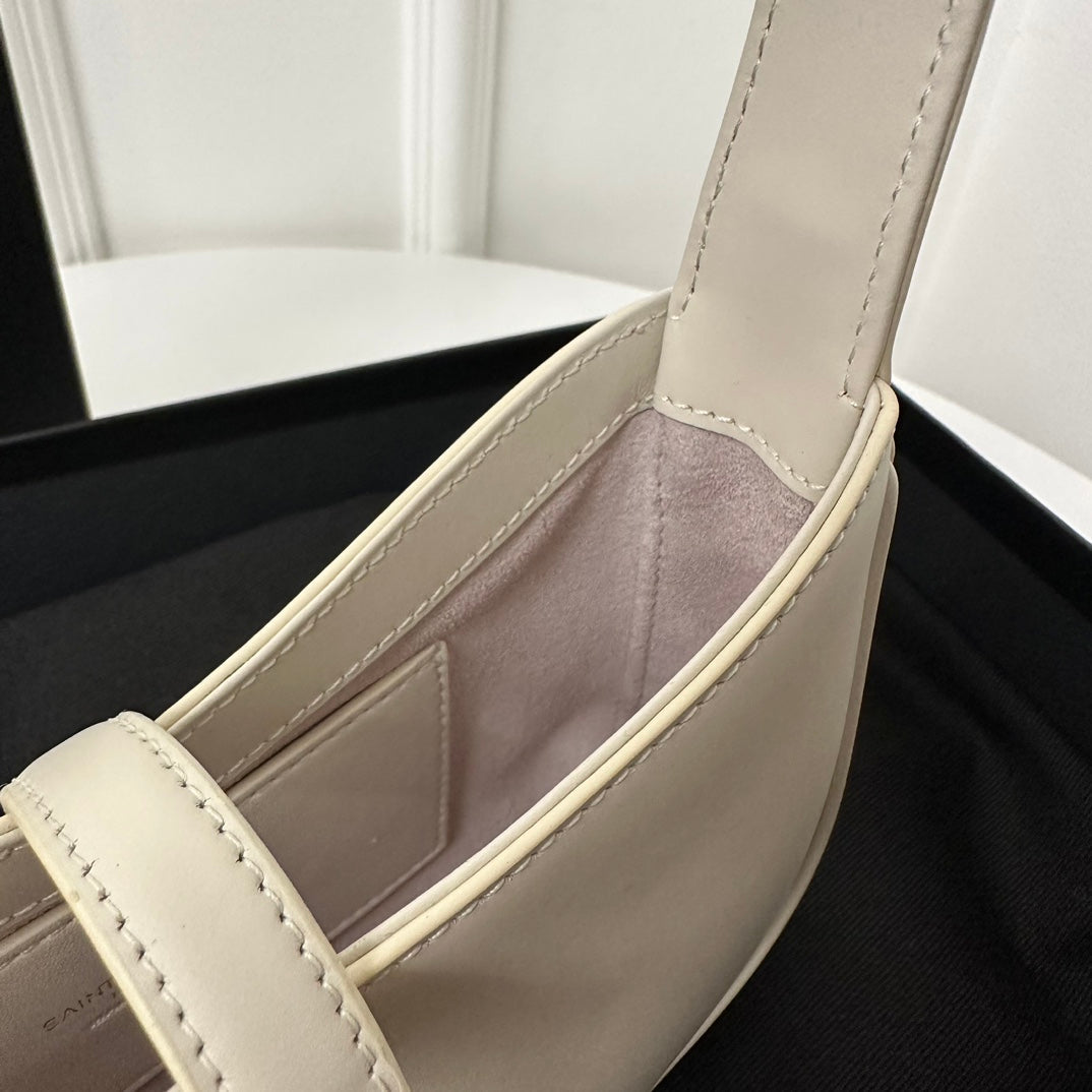 Saint Laurent Mini 19 White Smooth Calfskin Bag