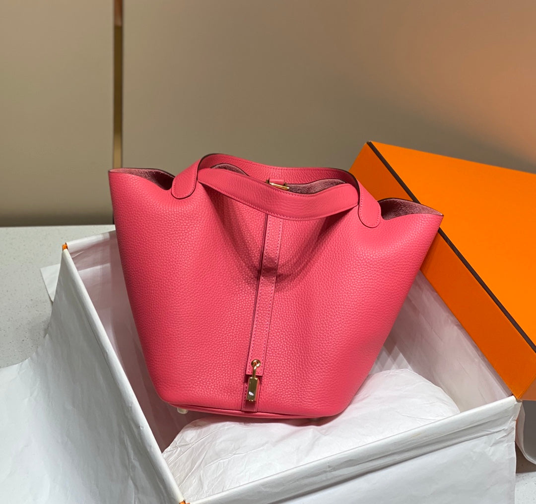 Hermes Picotin Lock 22 Hot Pink Togo Ghw Bag