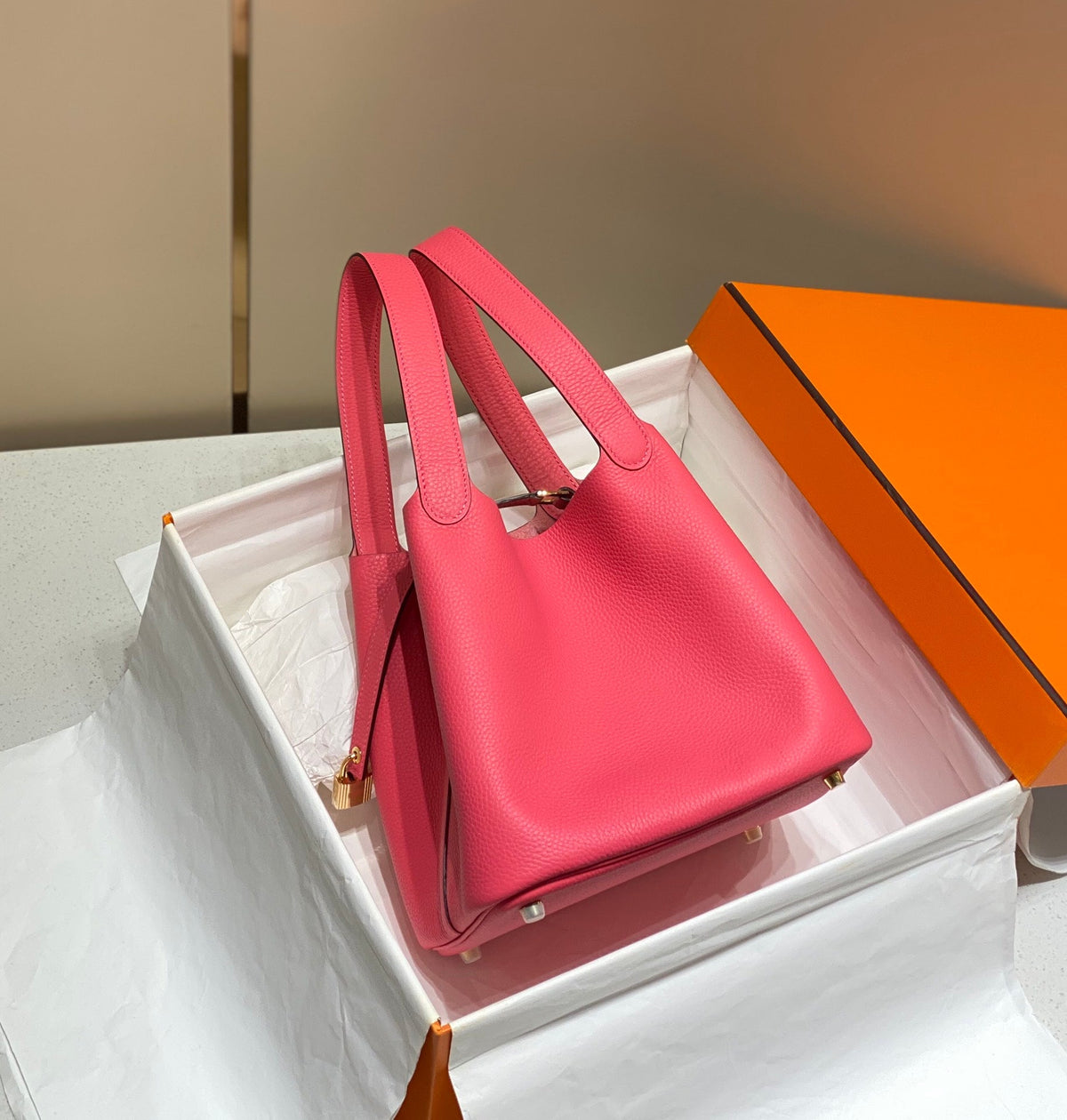 Hermes Picotin Lock 22 Hot Pink Togo Ghw Bag