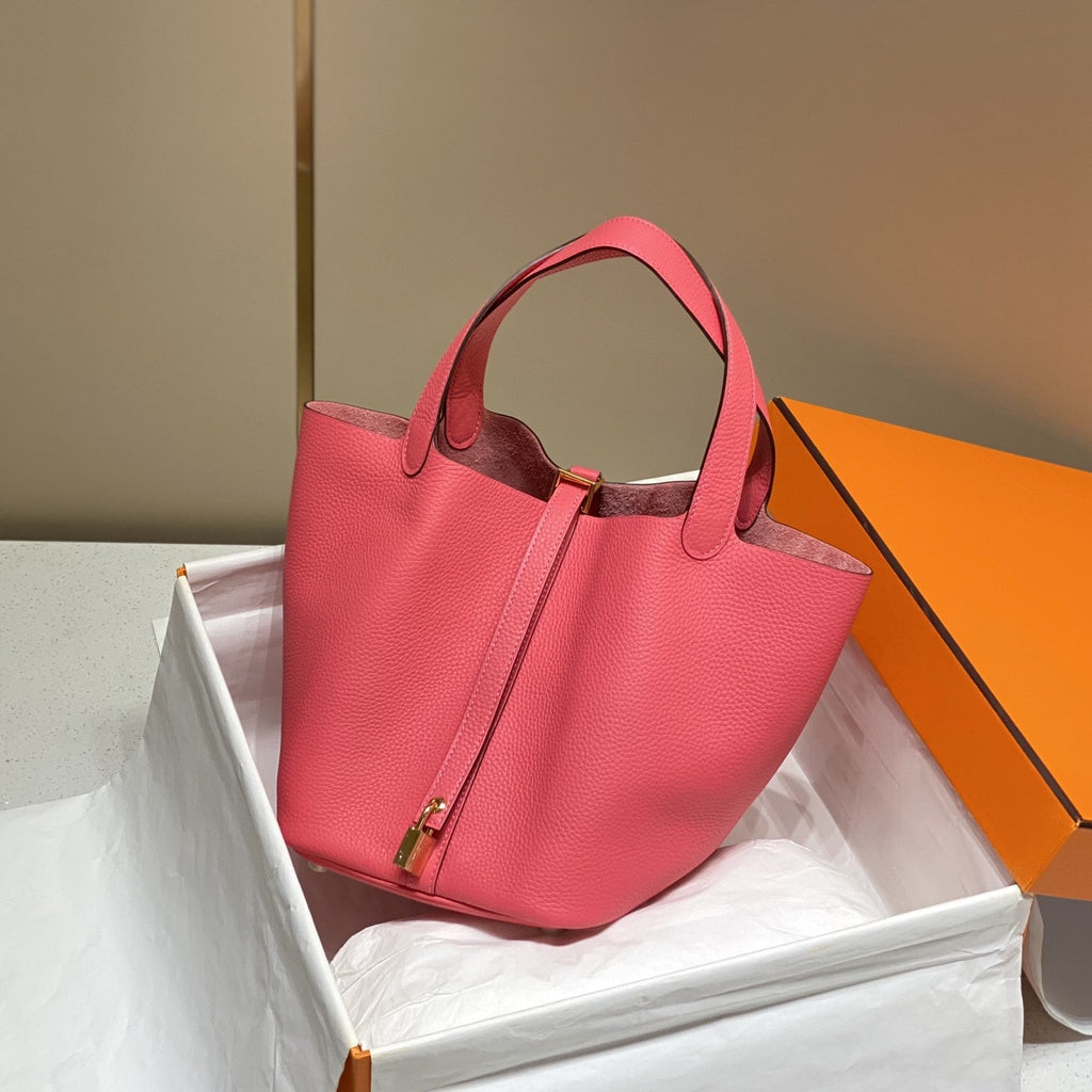 Hermes Picotin Lock 22 Hot Pink Togo Ghw Bag