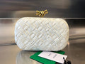 Bottega Veneta Knot 19 in White Lambskin Bag