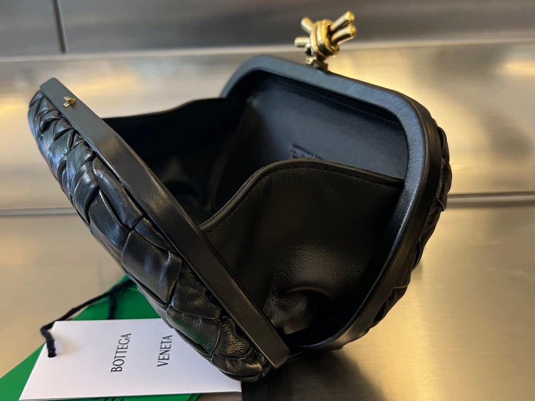 Bottega Veneta Knot 19 in Black Lambskin Bag
