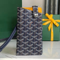 Goyard Montmartre GM Case 18 in Navy Blue Goyardine Canvas Bag