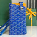 Goyard Montmartre GM Case 18 in Sapphire Blue Goyardine Canvas Bag