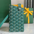 Goyard Montmartre GM Case 18 in Green Goyardine Canvas Bag